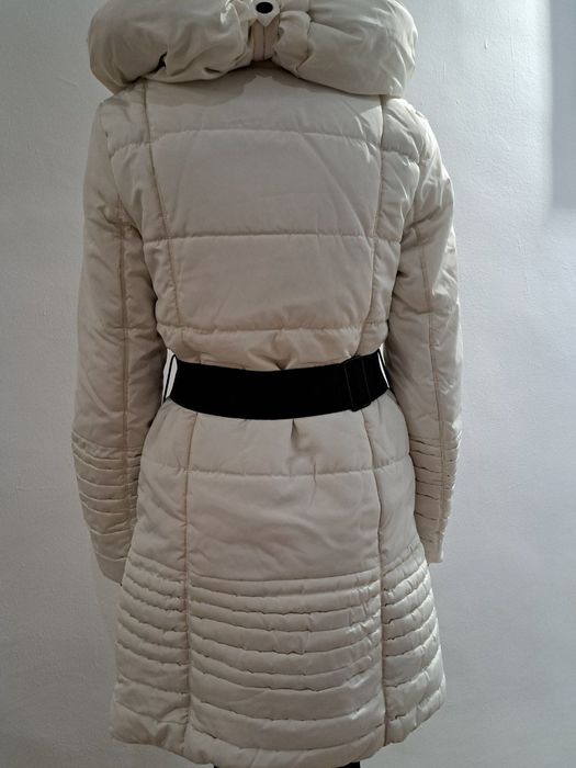 Зимно дълго яке цвят екрю