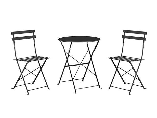 Set Bistro Flair - mobilier terasa gradina, 2 scaune masa, otel vopsit