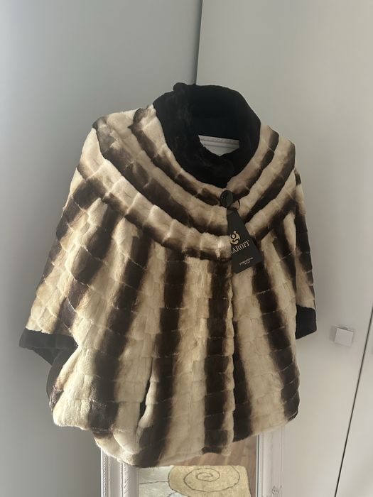 Capă de blană naturală de vizon (nurcă) buc. intreaga premium, mar 44