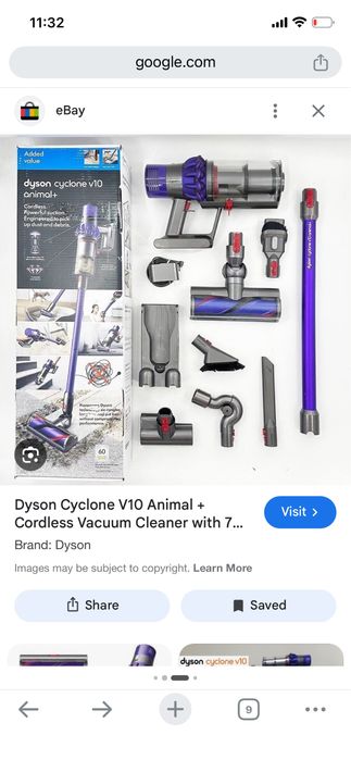 Вертикална прахосмукачка Dyson Cyclone V10 Animal+