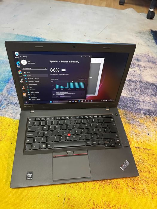 laptop lenovo thinkpad L450, baterie dubla, ssd 128 gb, i5 , 8 gb