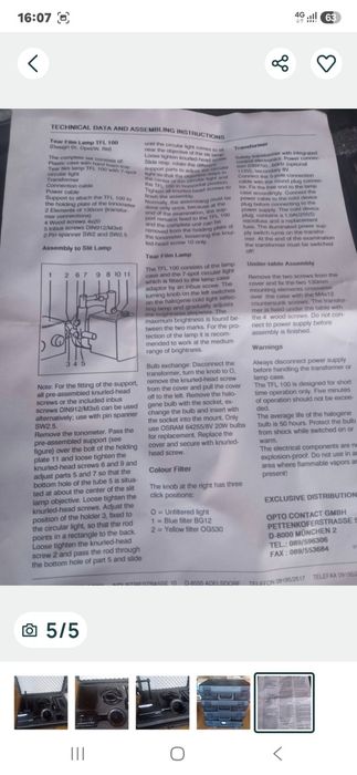 Vând aparat oftalmologie Nou-lampa film lăcrimar opto  contact tfl 100