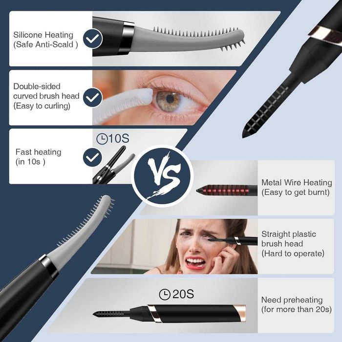 Уред за грижа за вежди и мигли TOUCHBeauty Heated Eyelash Curl
