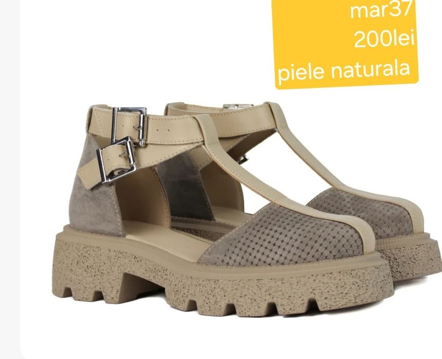 Sandale din piele naturala