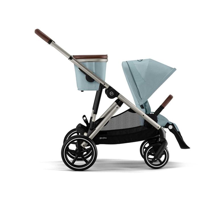 Нова Бебешка Детска Количка за Близнаци Cybex Gazelle S, 2 години Гаранция, 0-4г, 0-22кг, Синя или Кафява