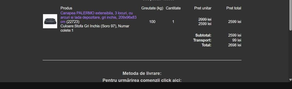 Canapea Extensibila Palermo