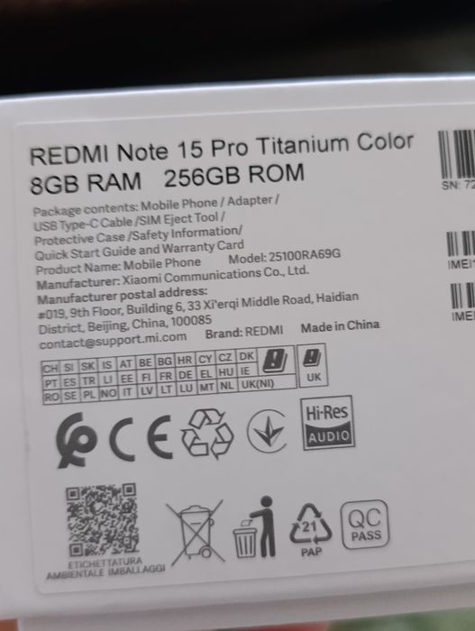 Redmi not 15 pro 256 гб