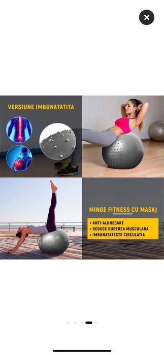 Minge medicinala gimnastica, yoga, pilates, gravide cu pompa inclusa