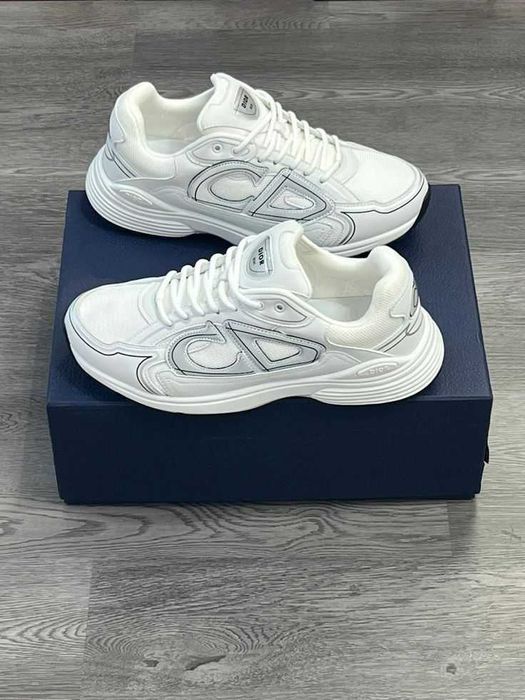 Дамски сникърси обувки Диор Reflective White Lux Sneakers