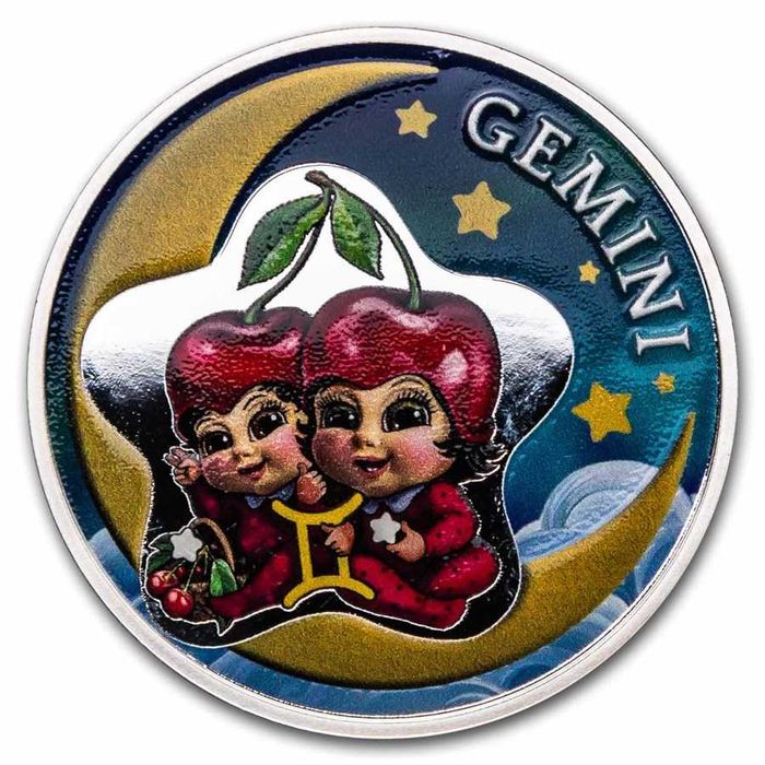 СРЕБРО 1/2 OZ 999 ЦВЕТНИ - Бейби Зодиак, Зодия