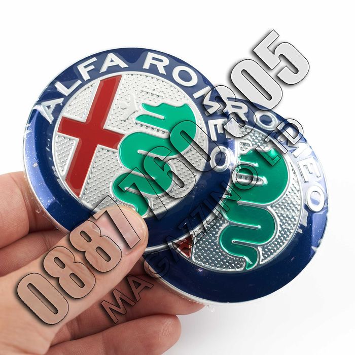 2 бр. Емблеми Алфа Ромео Предна и Задна 147, 156, 159, Brera, Mito
