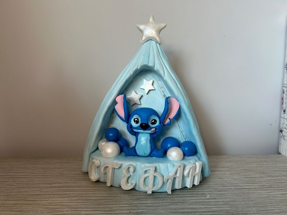 Ръчноизработени детска лампа Стич