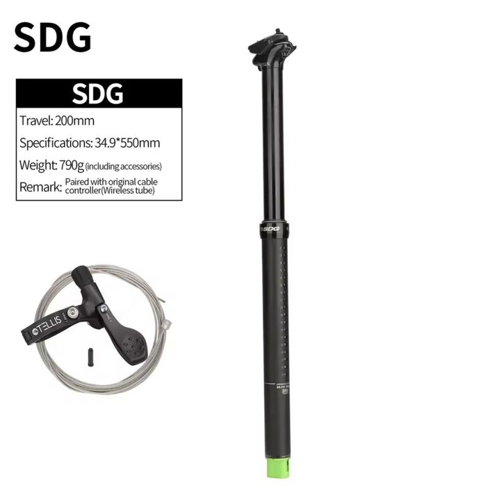 Tija de sa dropper post SDG Tellis 34.9mm travel 200mm