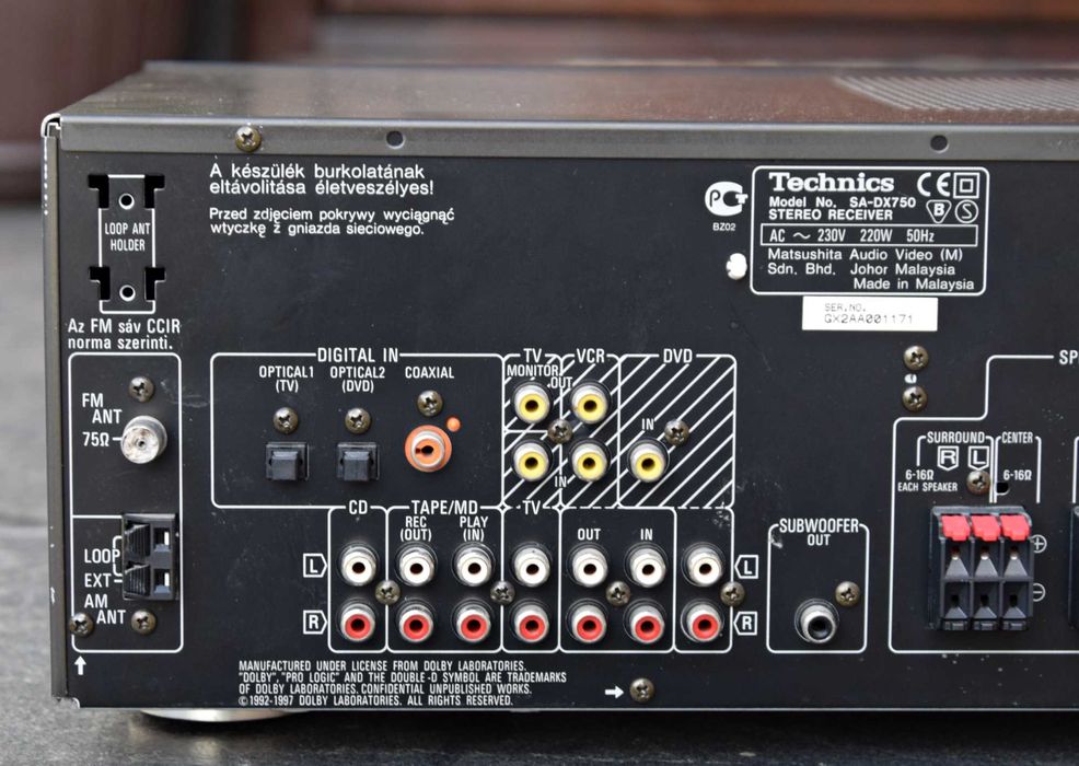 Amplificator 5.1 Technics SA-DX 750, Receiver