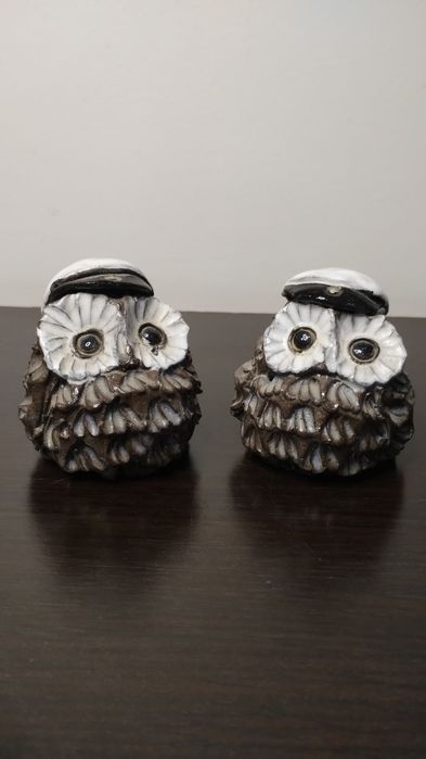 Изключително сладки фигурки на бухалчета. Арт керамика.