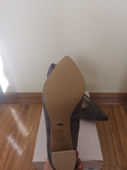 Pantofi stileto cu toc patrat gros 39