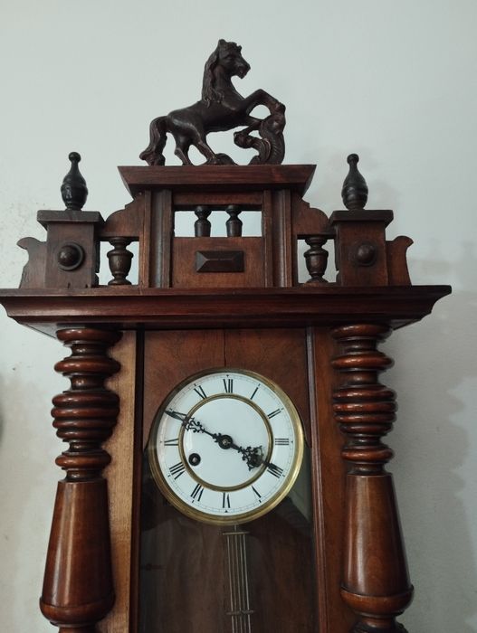 Ceas pendula de perete DRGM anii 1890-1900 cu pendul