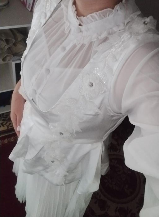 Платье белое. Размер 46