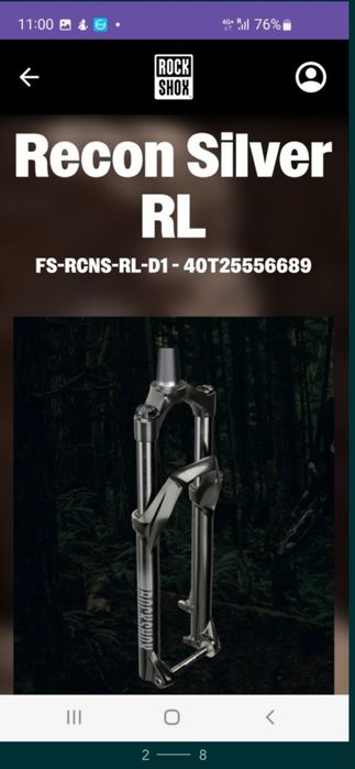 Furca Rockshox Recon Silver RL