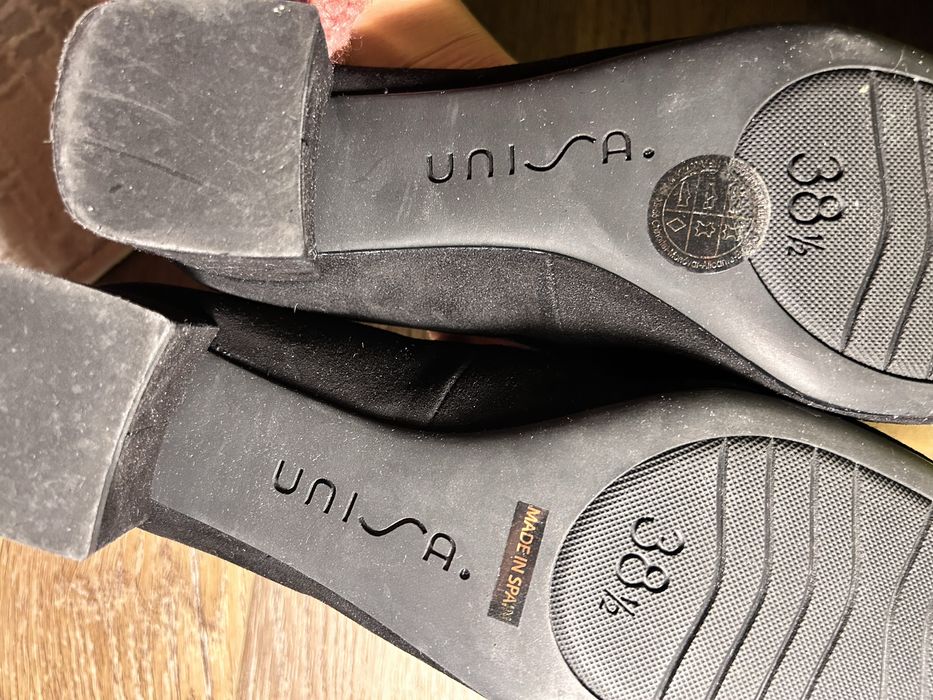 Замшевые туфли Unisa, Испания, 38.5, черные