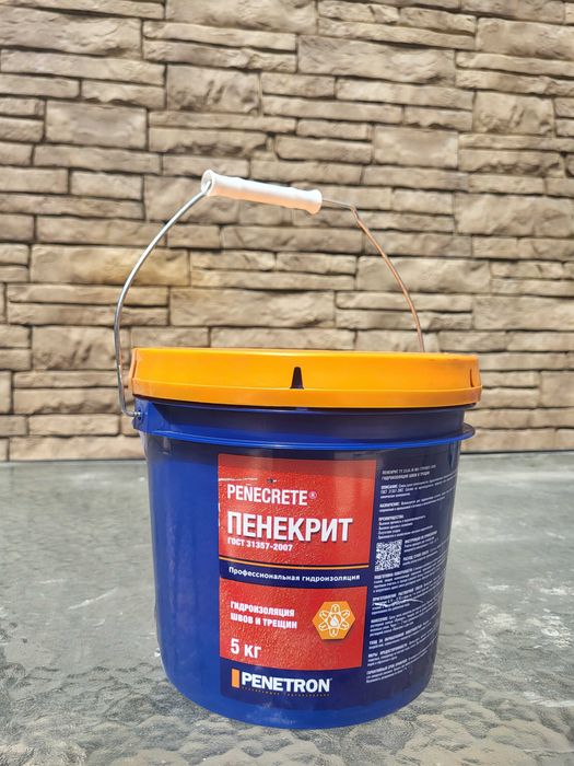 Пенекрит Гидроизоляция для трещин швов стыков вводов коммуникации 5 кг
