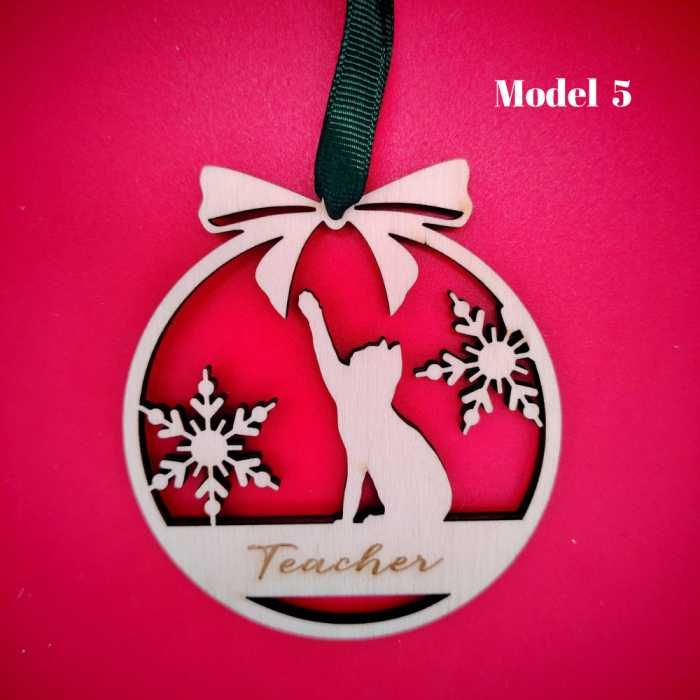 Decoratiune din lemn Glob Simba (pt pisici) 9x10cm