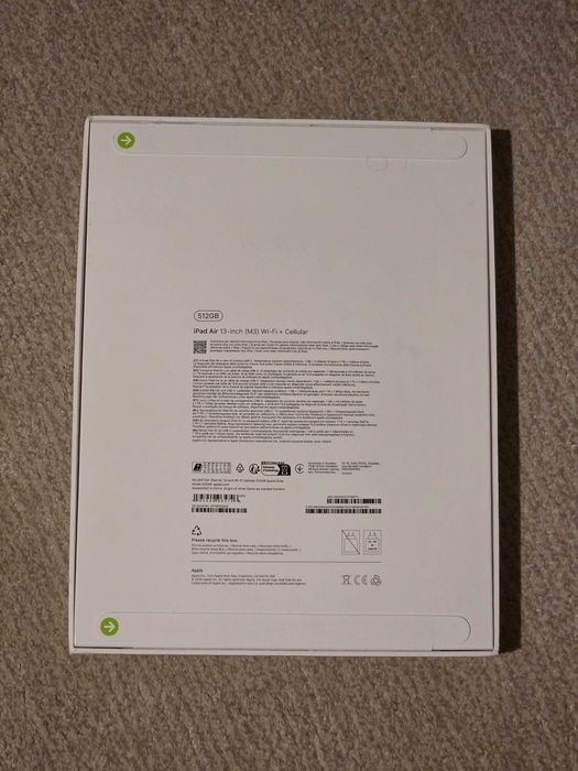 Apple iPad Air 13, M3, 512GB, Wi-Fi + Cellular, Space Grey , Sigilata