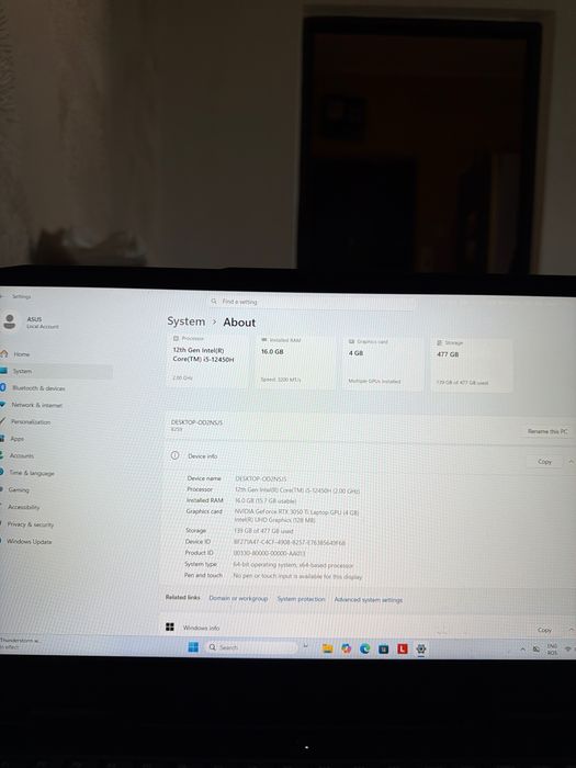 Laptop Gaming Lenovo Legion - i5-12450H, RTX 3050 Ti, 16GB RAM, 512GB SSD