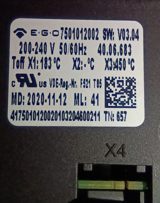 Аварийный термостат рабочей камеры RATIONAL iCombi pro