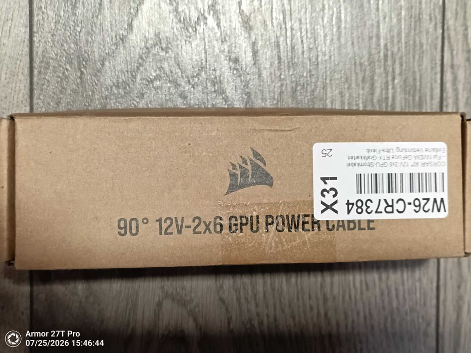 Cablu sursă CORSAIR 90° 12V-2x6 tip A