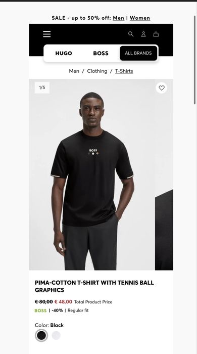 HUGO BOSS оригинална тениска – нова с етикети, размер S