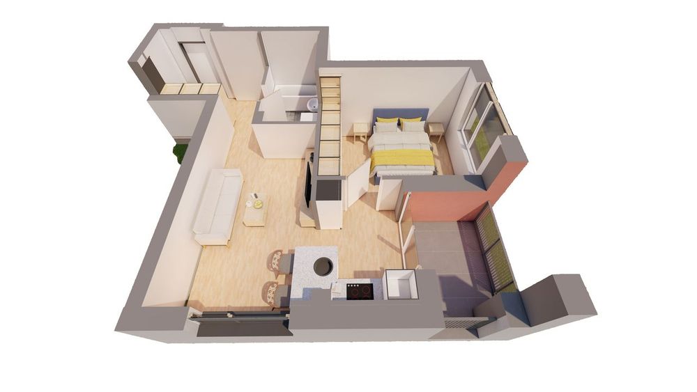 Apartament 2 camere, etaj 2, bloc R39, ap 15, Ared City Arad — fotografia 3