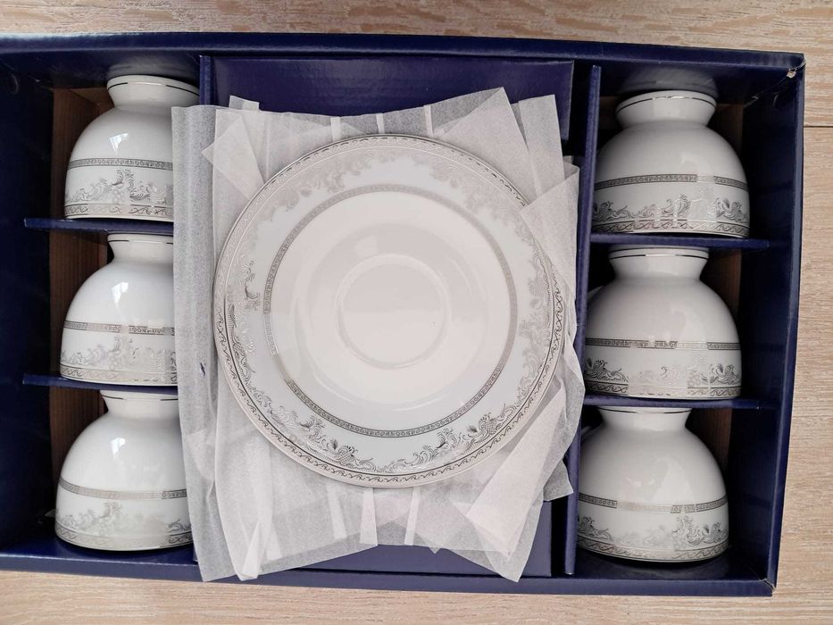 Servici de cafea  -PLATINA -Porcelain Manufactures MOGA