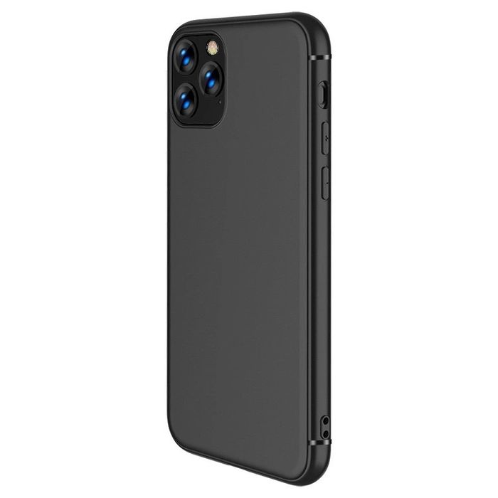 iPhone 11/12/13/14 PRO MAX - Husa Simple Case Slim Silicon Neagra/Clar