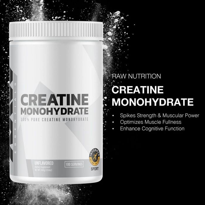 Креатин Моногидрат 510 гр/ 100 порций RAW Creatine Monohydrate