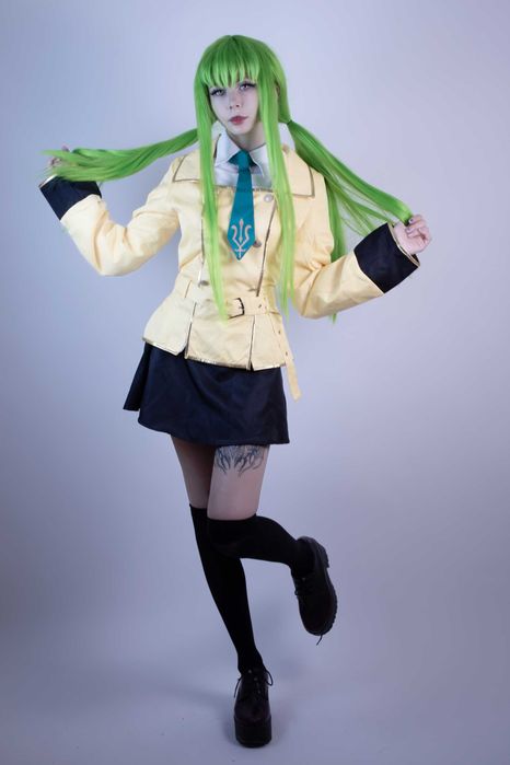 Code Geass C.C  косплей костюм и перука