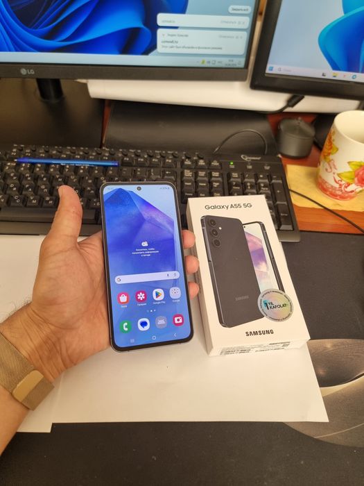 Samsung A55 5G 8/128gb(2025)iwlawi zur aybi yuq tozza telefon