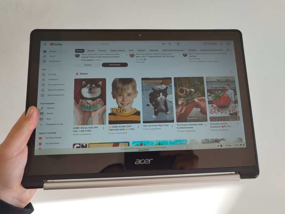 Acer Chromebook 13.3" 1080p тъчскрийн, 4 ядра, 4GB рам, 5 часа батерия