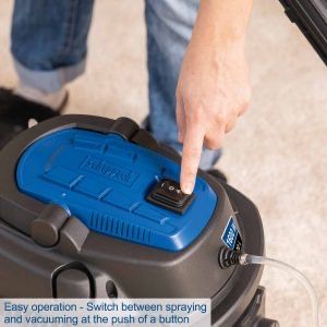 Прахосмукачка за пране , сухо и мокро чистене 20л 1600W-нова Scheppach