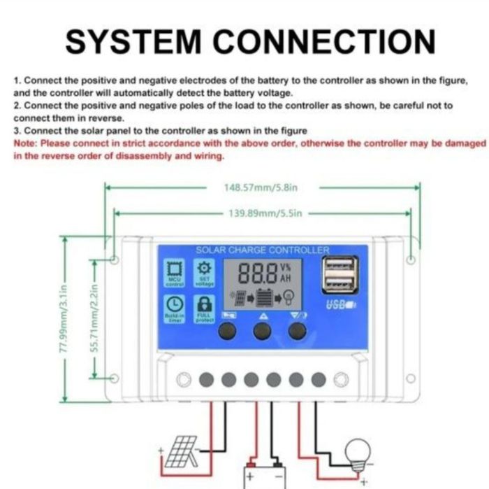 Соларен PWM контролер 30А