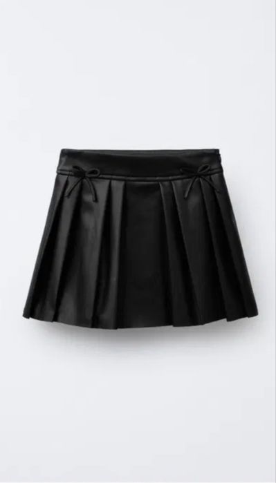 Черна кожена пола Zara