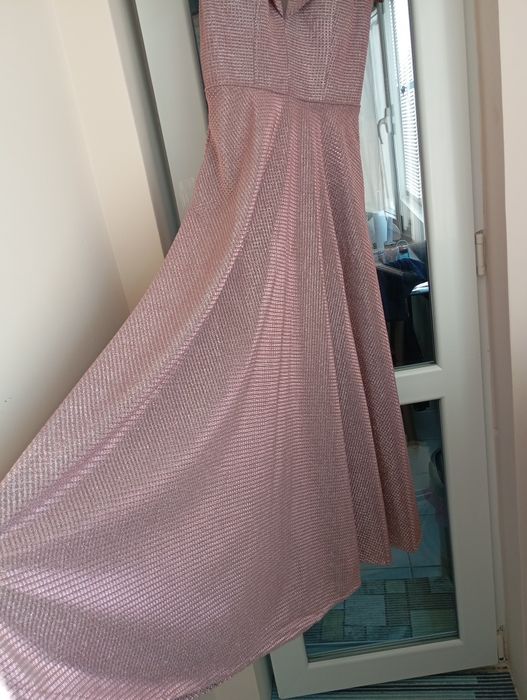 Дълга официална рокля в цвят "пепел от рози"