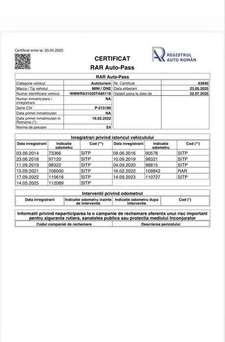 Mini One 1.6 benzina Park Lane Edition
