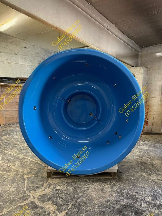 Ciubăr jacuzzi 2m capac termo soba exterioara cu aeromasaj