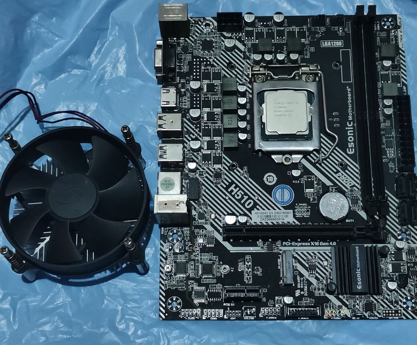 Комплект H510 Easonic + i3-10100F + кулер deep cool