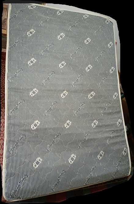 Saltele pat cu arcuri clasice (Bonell) 1 buc 190x130x20  cm albastra si 1 buc 200x140x20 cm model cu frunze