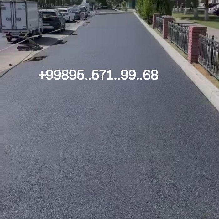 Asfalt bardiyor va latok ishlarini qilamiz ishimiz sifatli