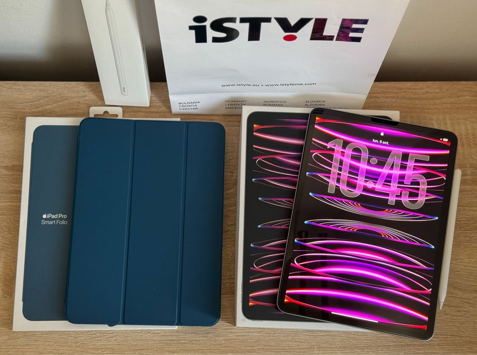 iPad Pro 11 inch M2 GEN 4 stare impecabilă Space Grey - 128 GB Wi-Fi achiziție ISTYLE + Apple Pencil Gen 2 și Husă Apple Smart Cover