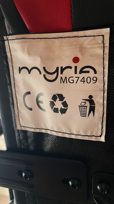 Scaun gaming MYRIA MG7409, piele ecologica, negru/rosu