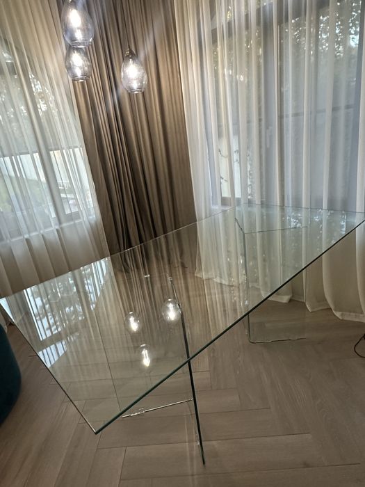 Masa dining de sticlă 180 cm